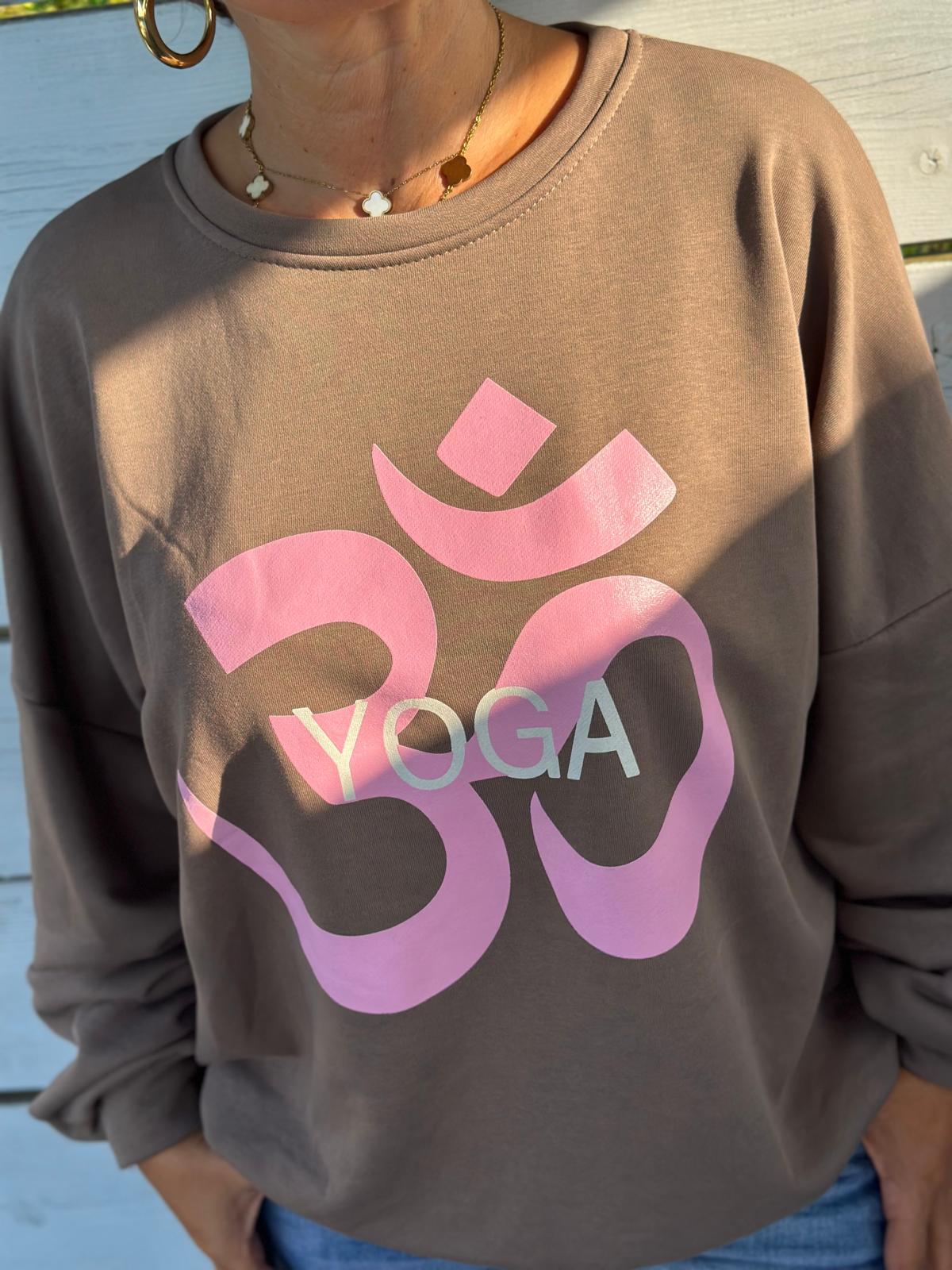 Kuschel Sweatshirt "BALANCE" in Chocolate
