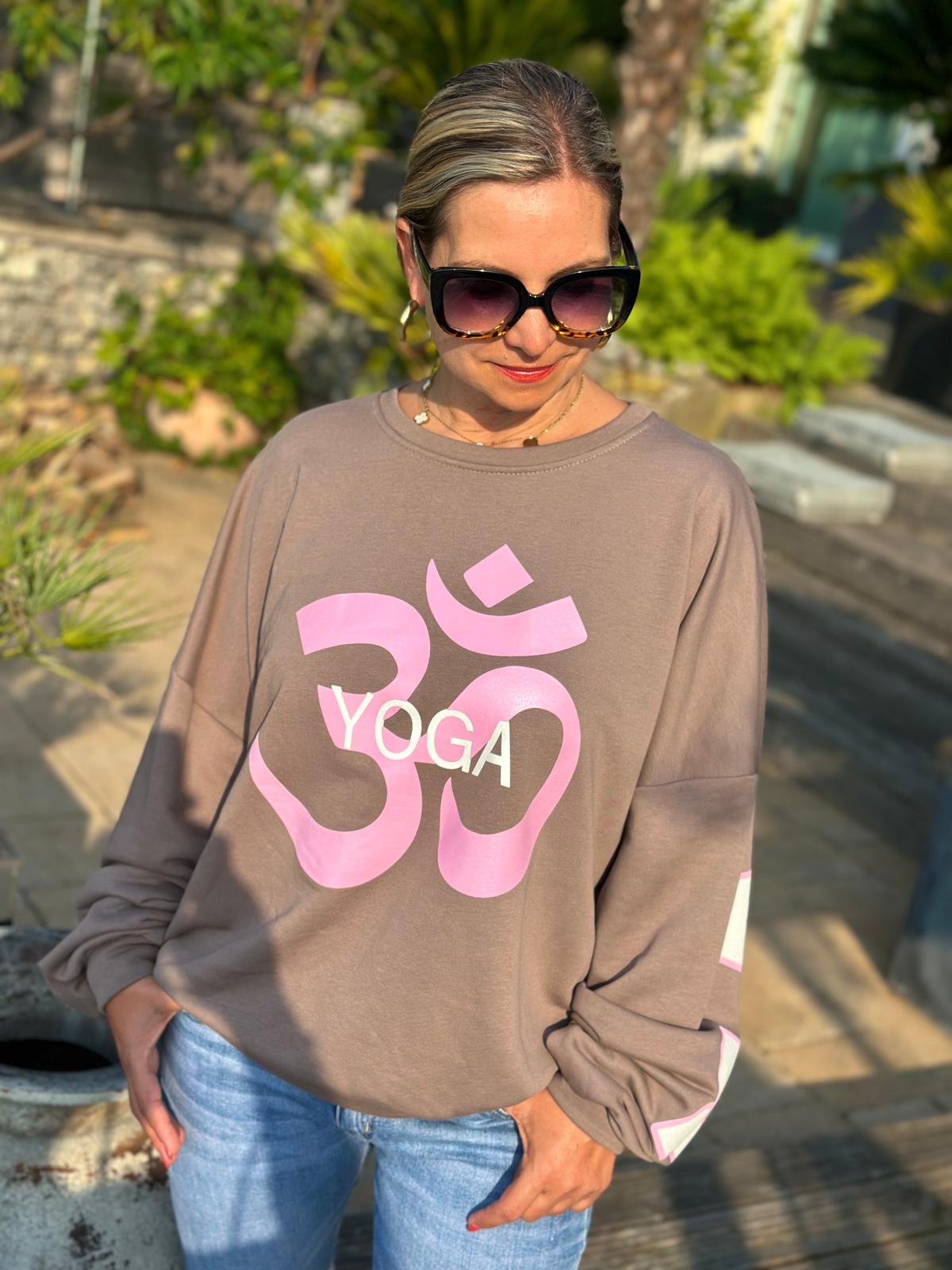 Kuschel Sweatshirt "BALANCE" in Chocolate