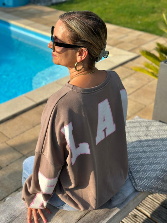 Kuschel Sweatshirt "BALANCE" in Chocolate