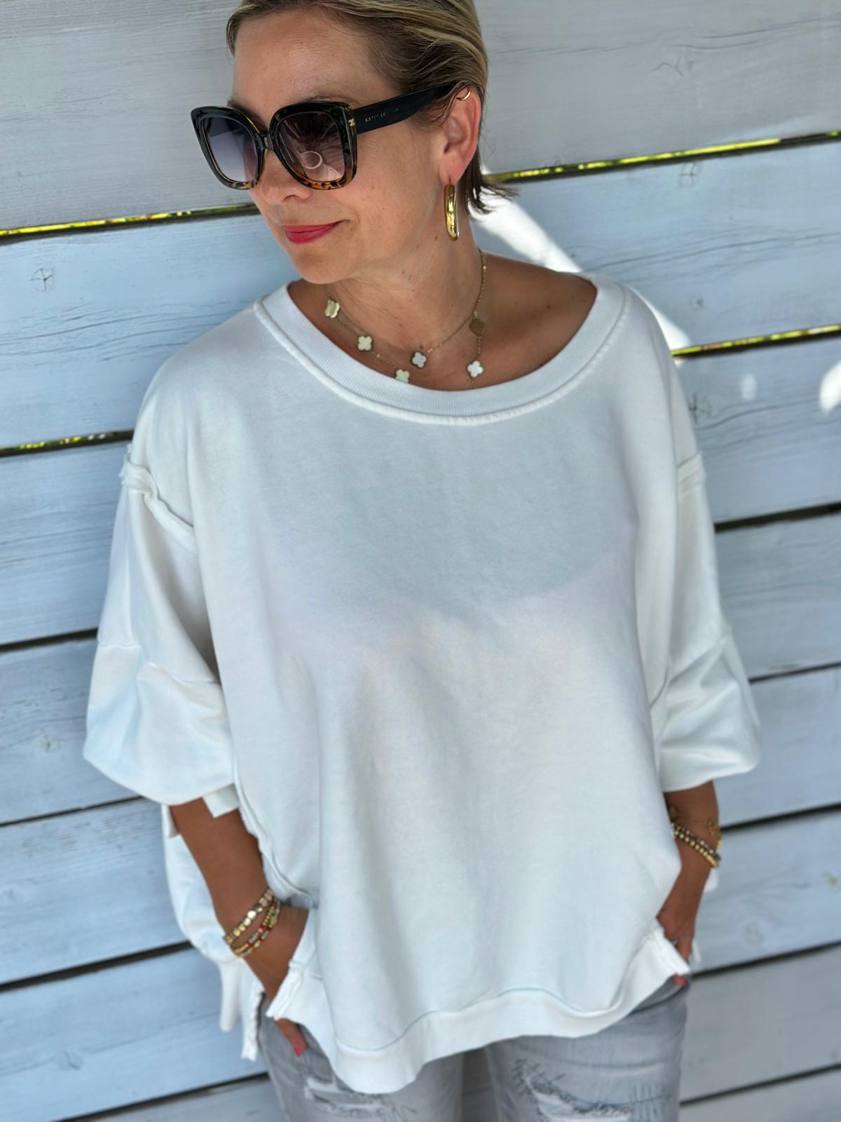 Oversized Sweatshirt in Weiss