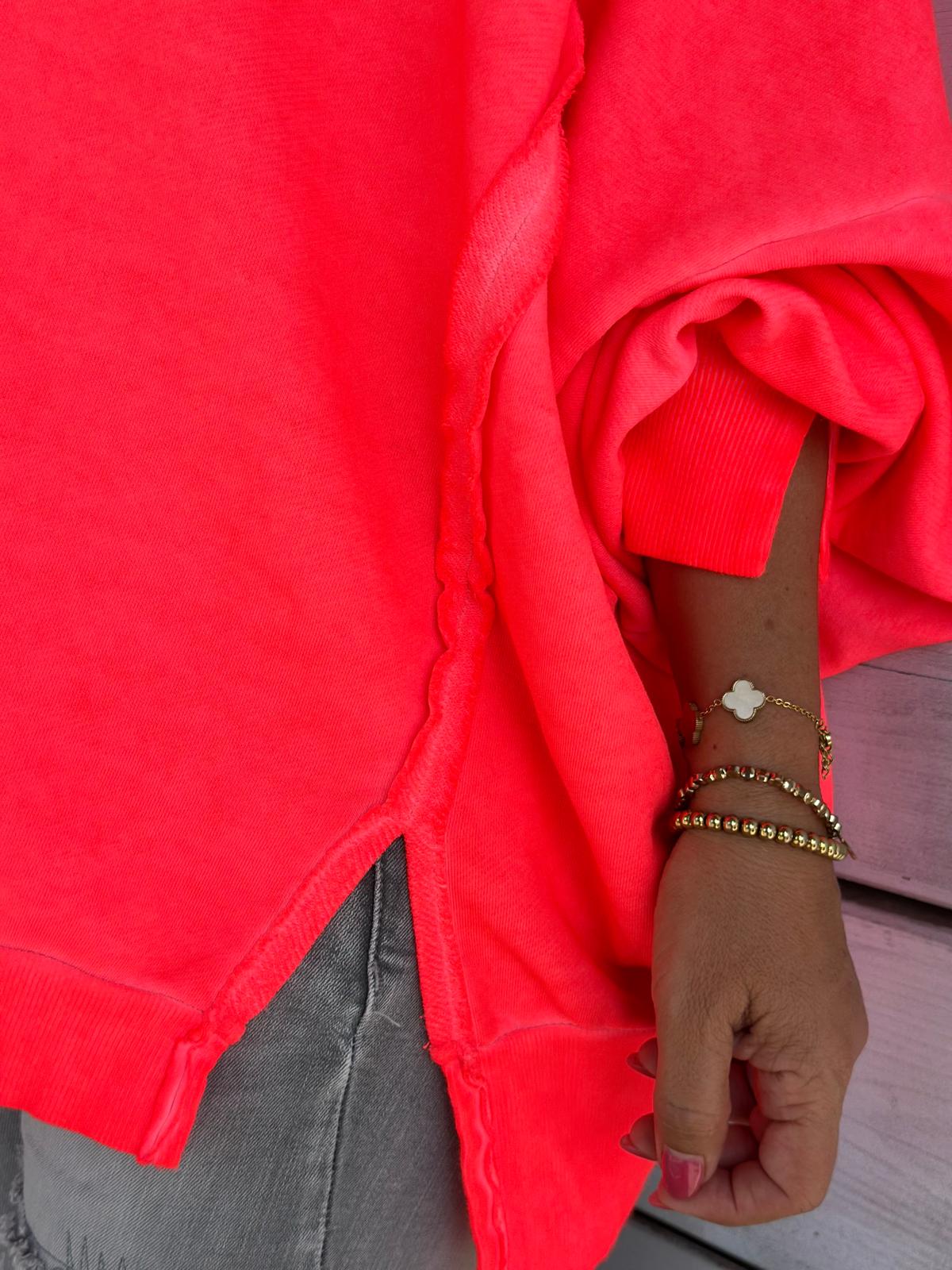 Oversized Sweatshirt in Neon Orange
