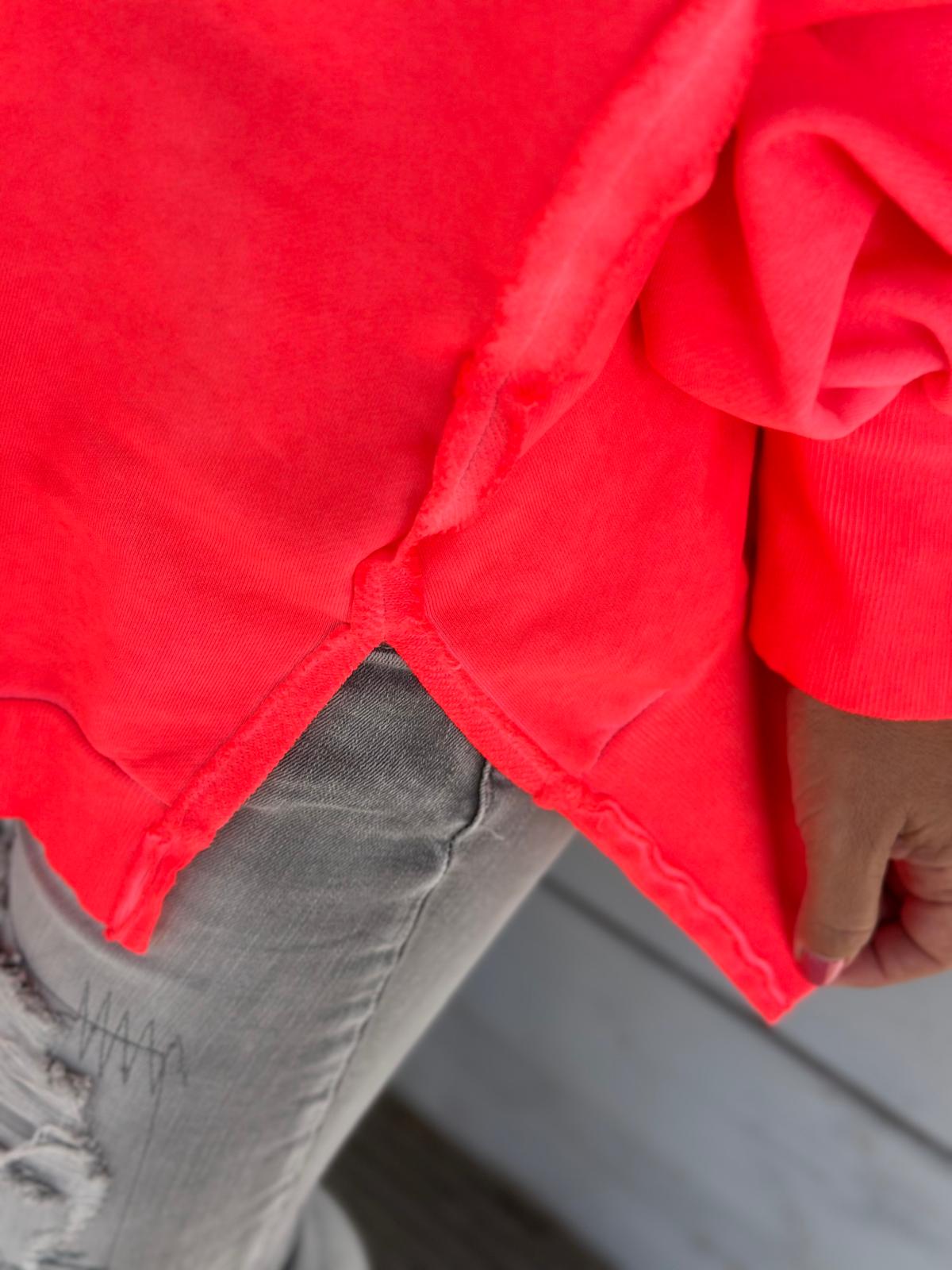 Oversized Sweatshirt in Neon Orange