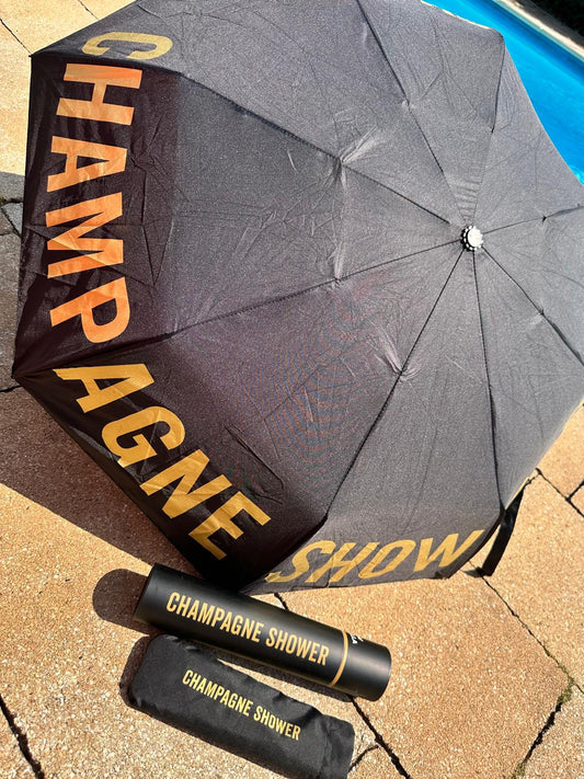 Be Famous Regenschirm "BLACK" CHAMPAGNE SHOWER
