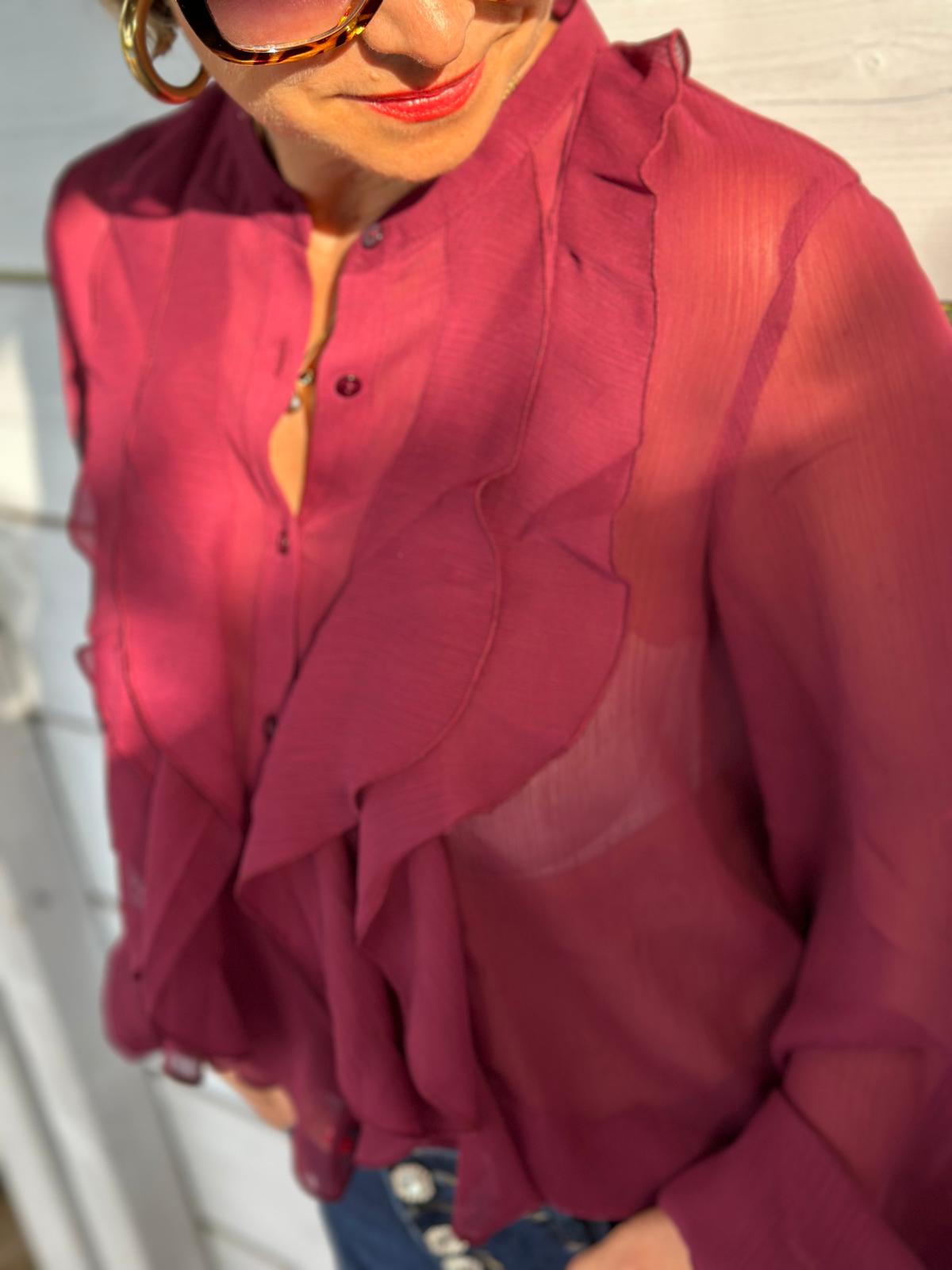 SC-NAIA 1 Bluse in Bordeaux