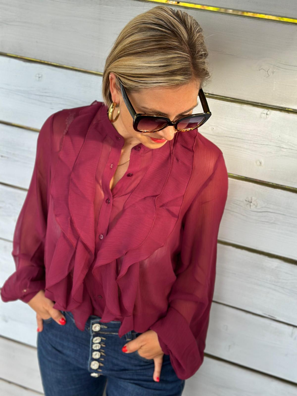 SC-NAIA 1 Bluse in Bordeaux