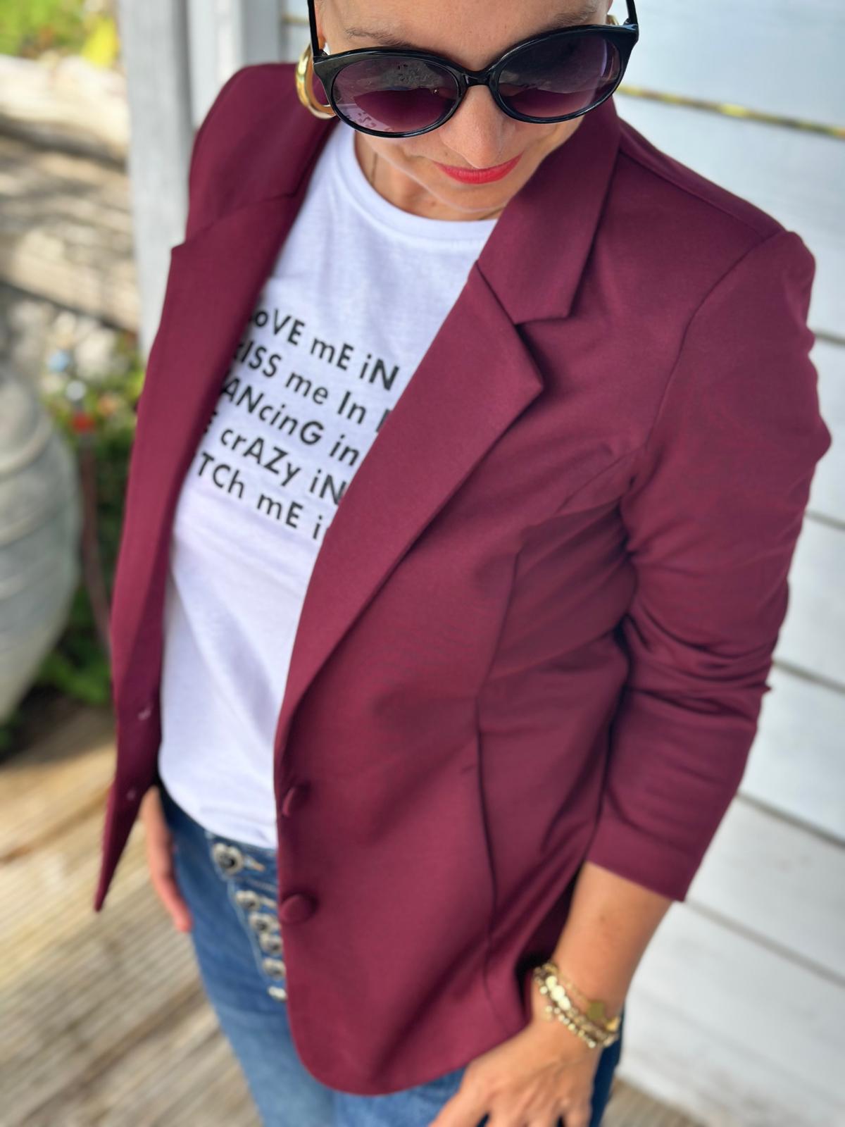 SC-DANIELA 1 BLAZER BORDEAUX