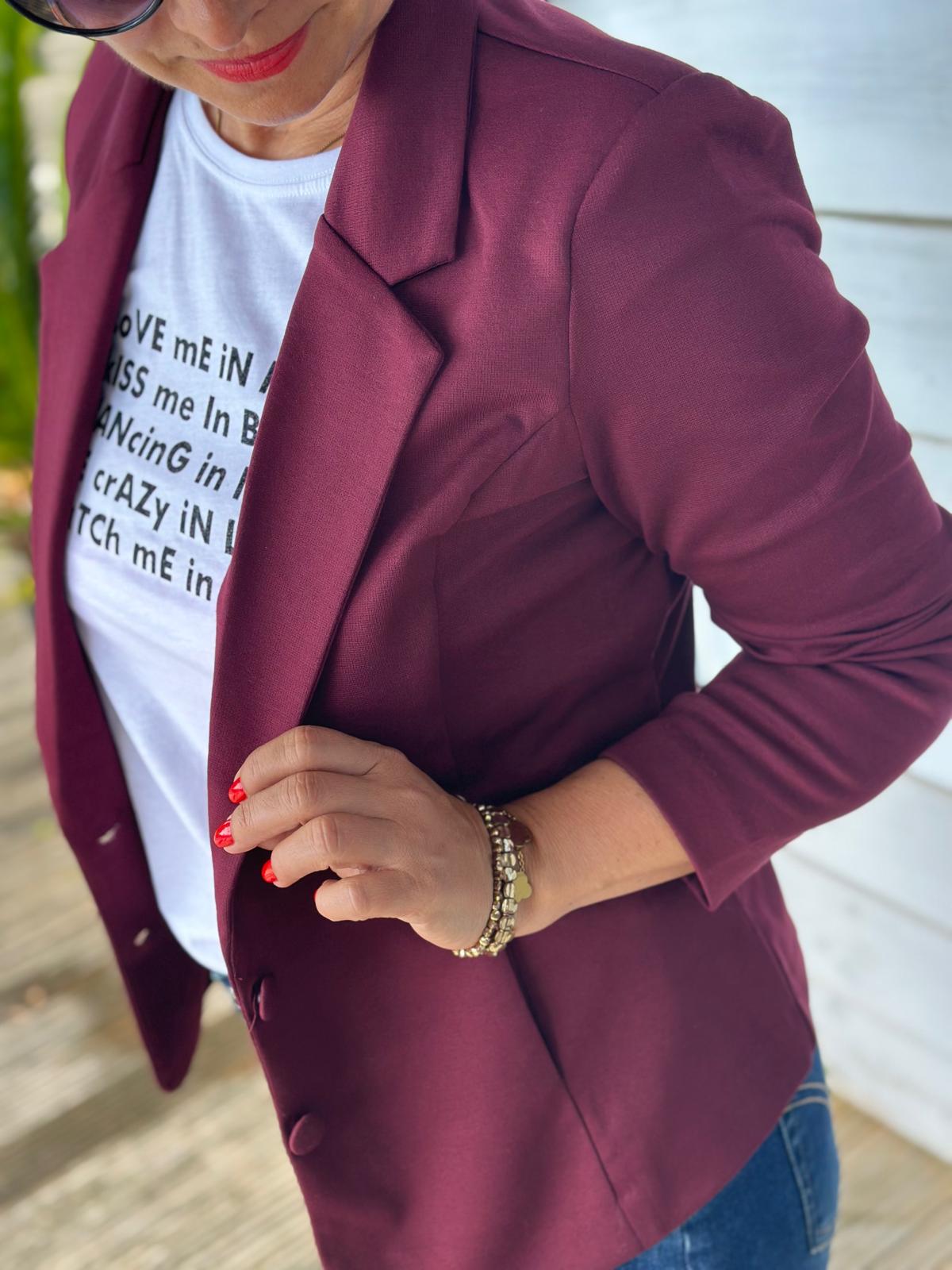 SC-DANIELA 1 BLAZER BORDEAUX