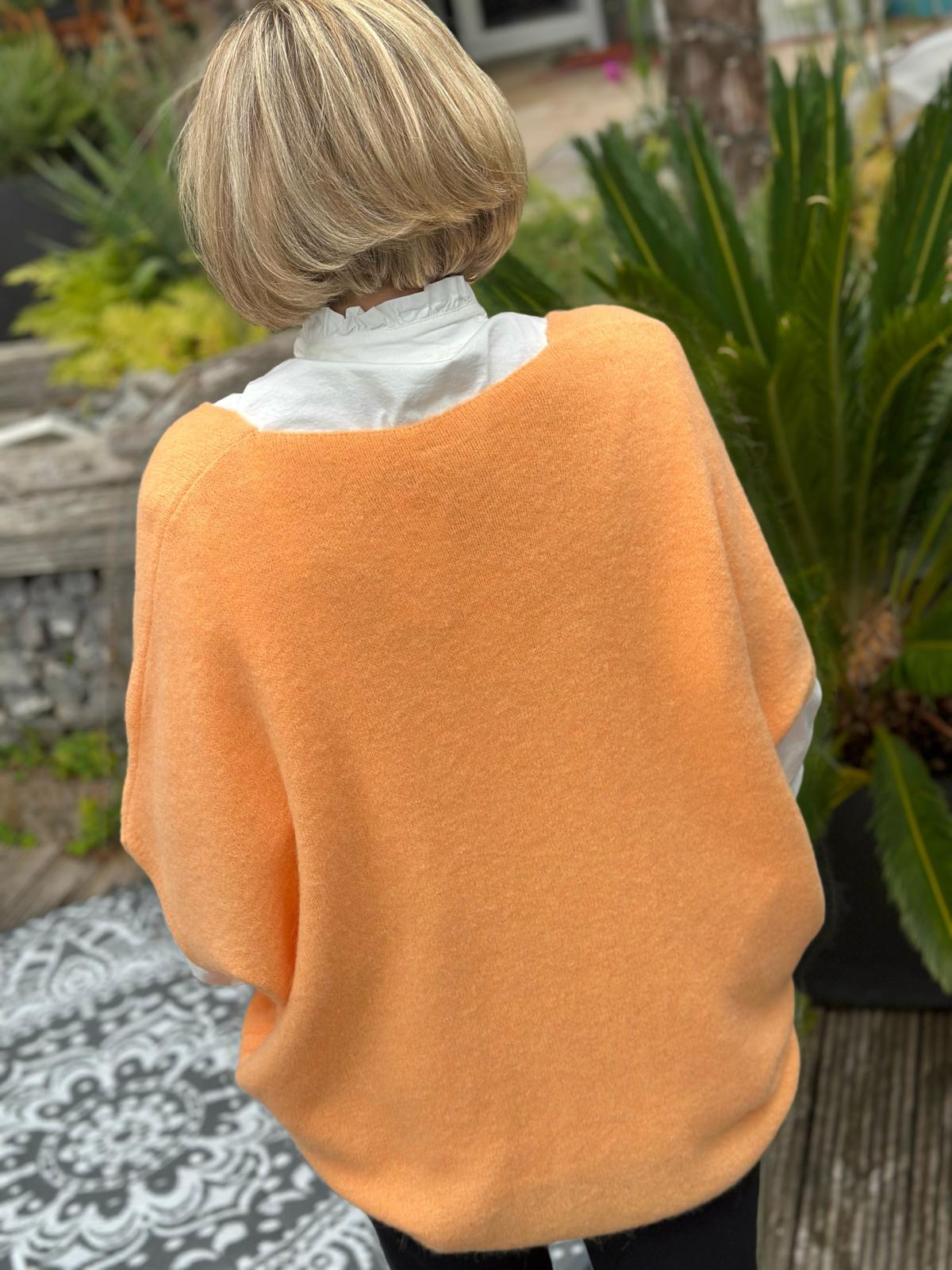 Süßer Herbst Pullunder in Apricot