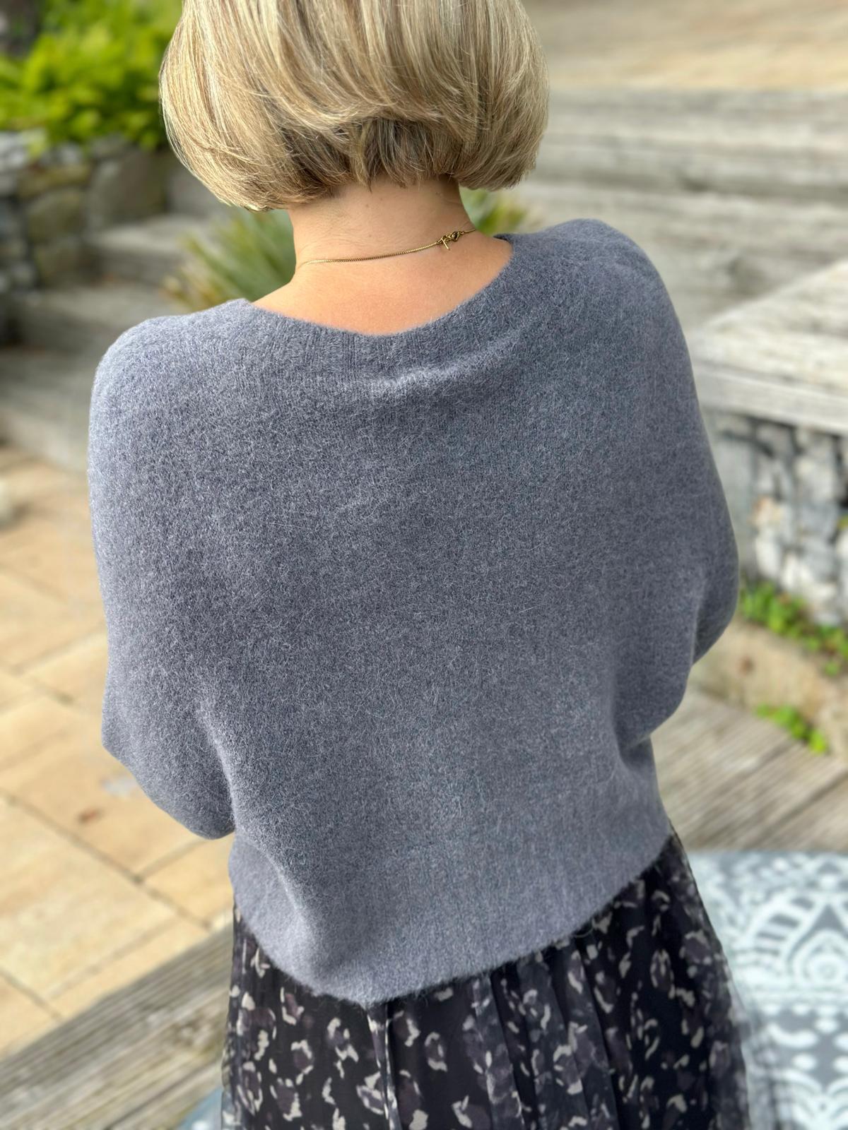Hochwertiger Kuschelpullover "Lissy" in Anthrazit