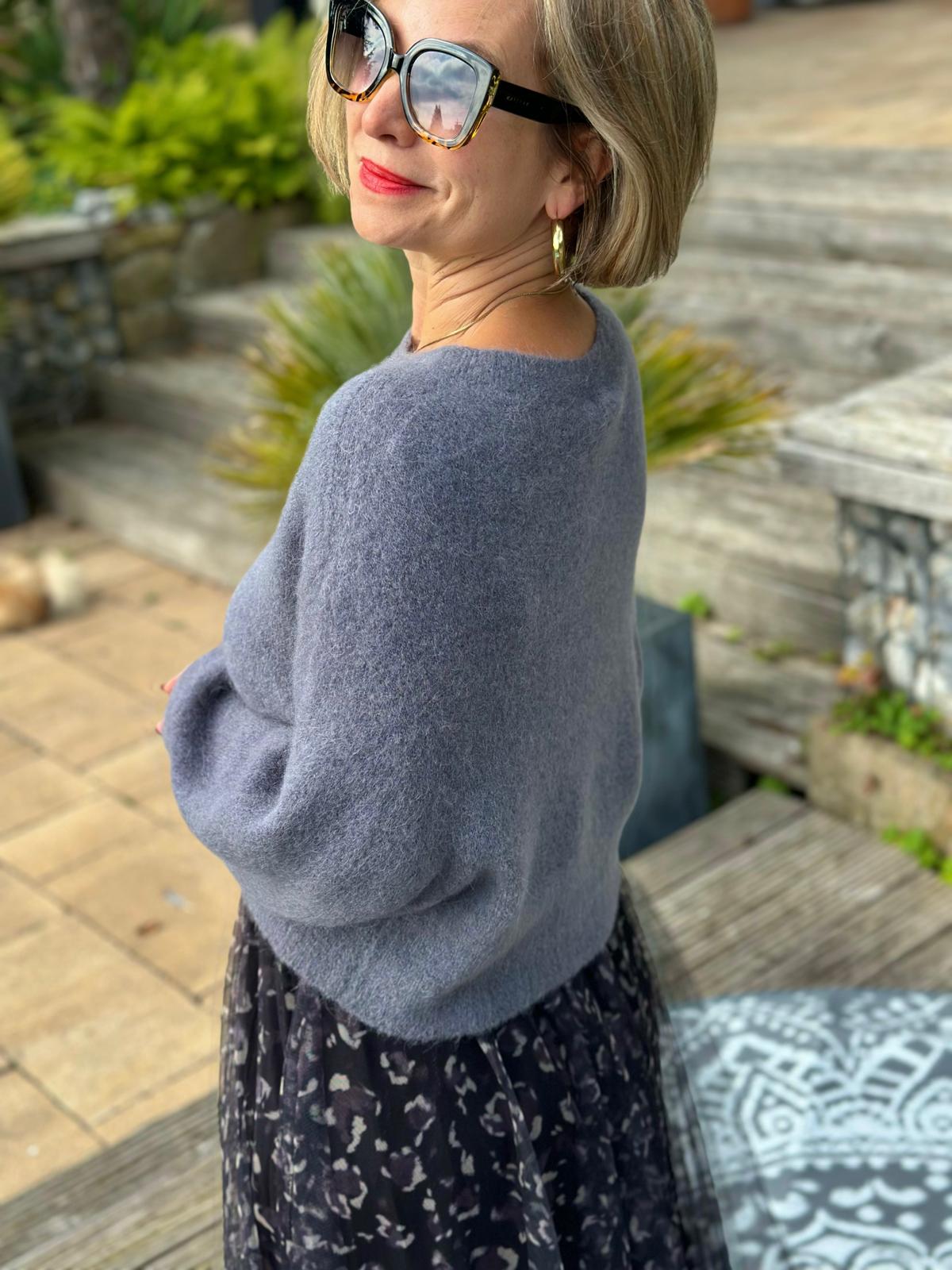 Hochwertiger Kuschelpullover "Lissy" in Anthrazit
