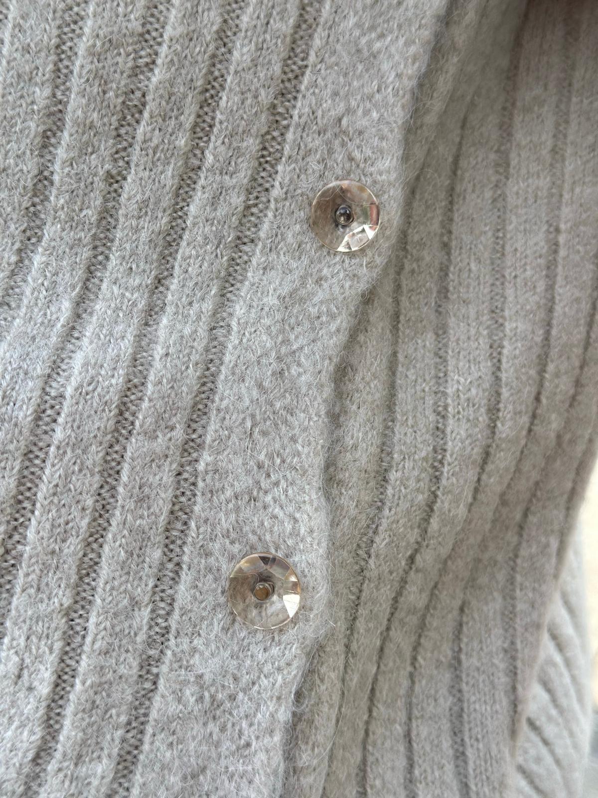 Süßer Turtle-Neck Pulli mit kurzem Arm in Cremé