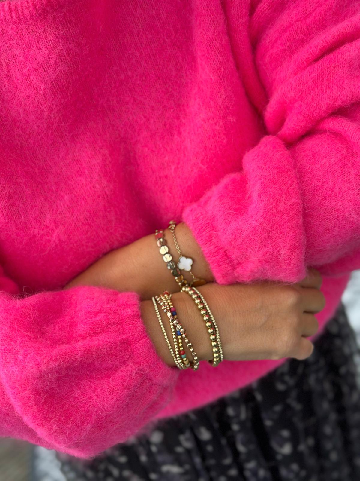 Wunderschöner Lieblingspullover "Vera" in FLASHY PINK