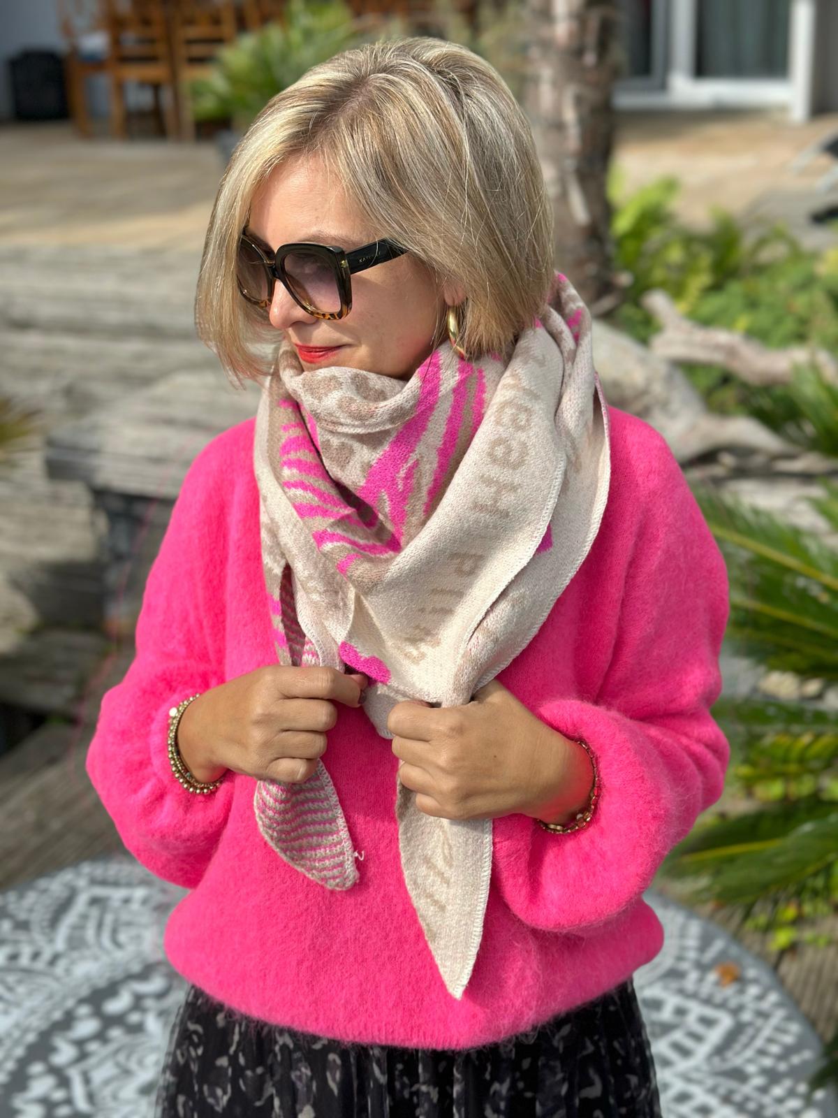 Wunderschöner Lieblingspullover "Vera" in FLASHY PINK