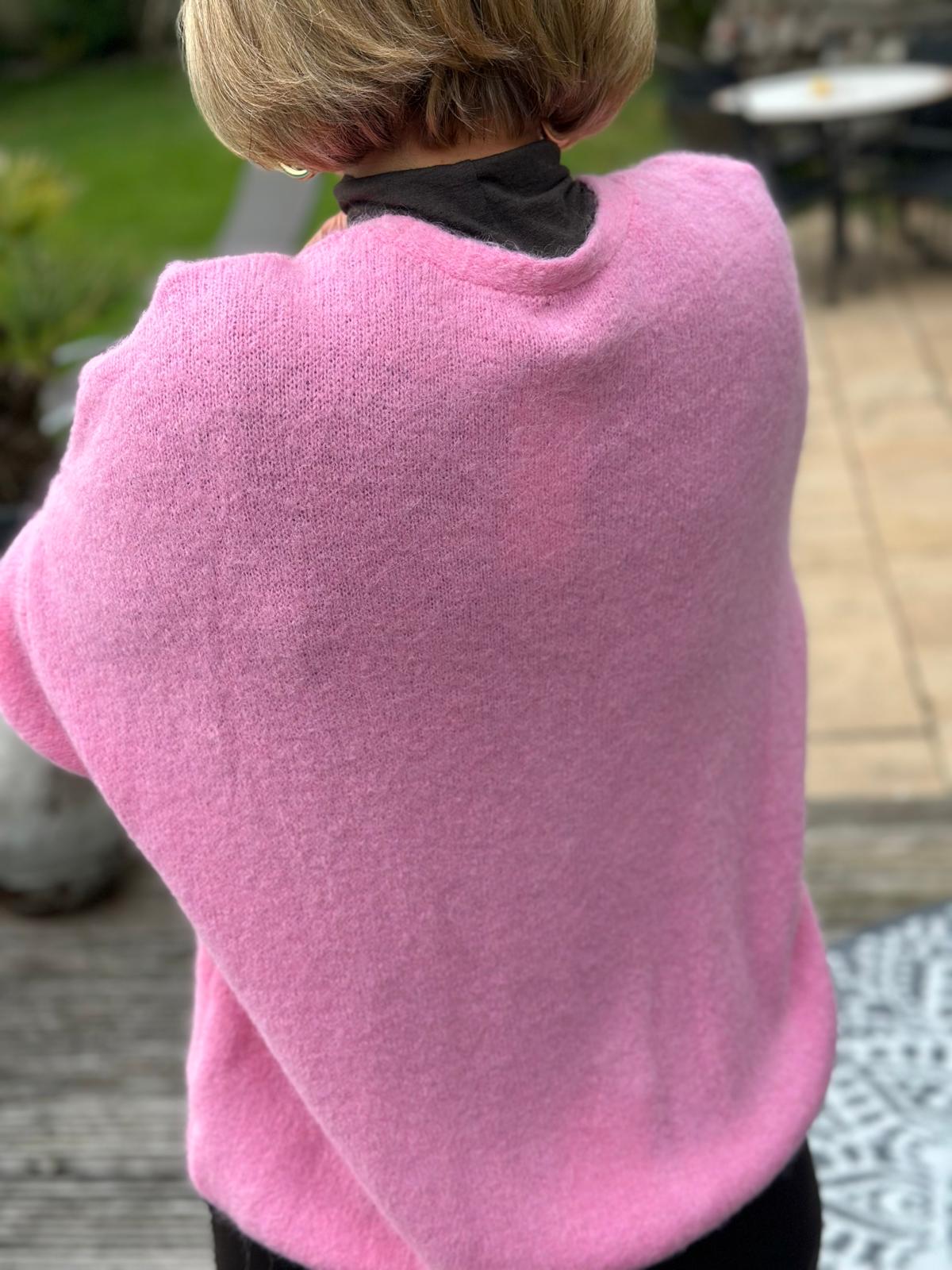 Kuschel Strickjacke "GIULIA" in Rosa