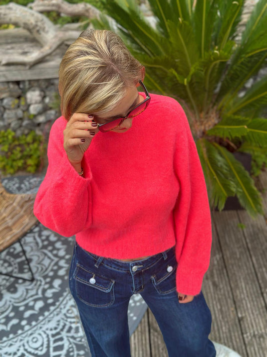 Hochwertiger Kuschelpullover "Lissy" in Corall