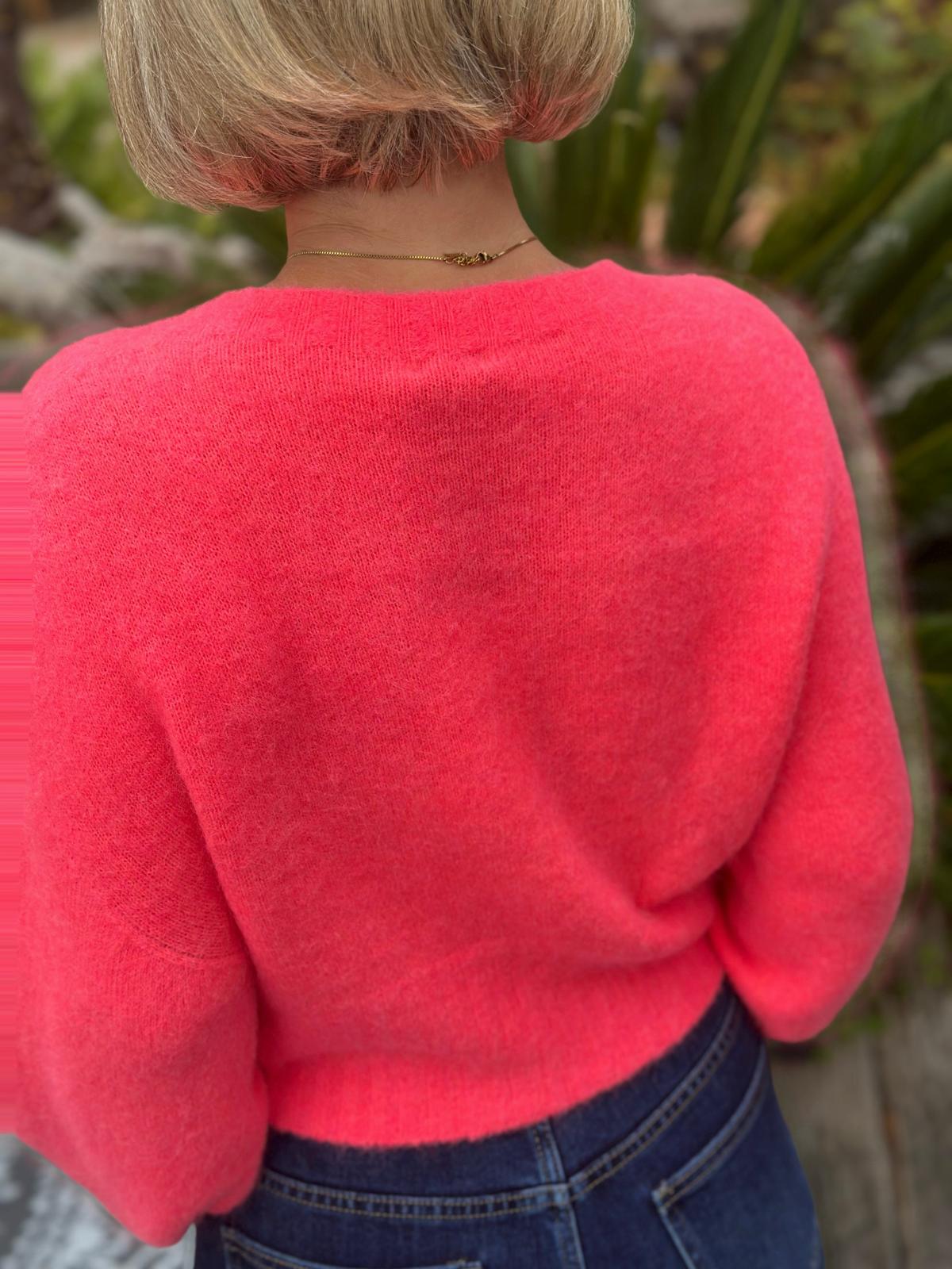 Hochwertiger Kuschelpullover "Lissy" in Corall