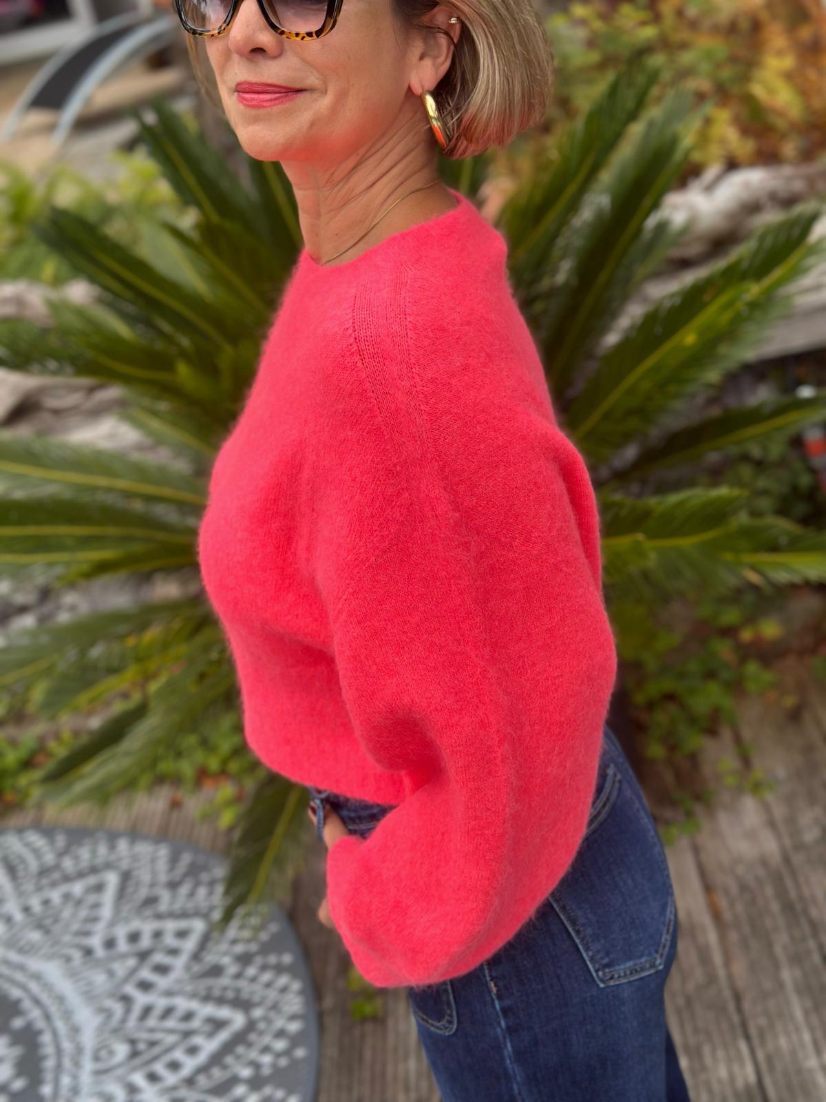 Hochwertiger Kuschelpullover "Lissy" in Corall
