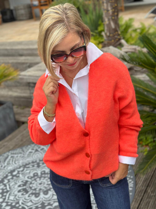 Feine Kuscheljacke in Apricot
