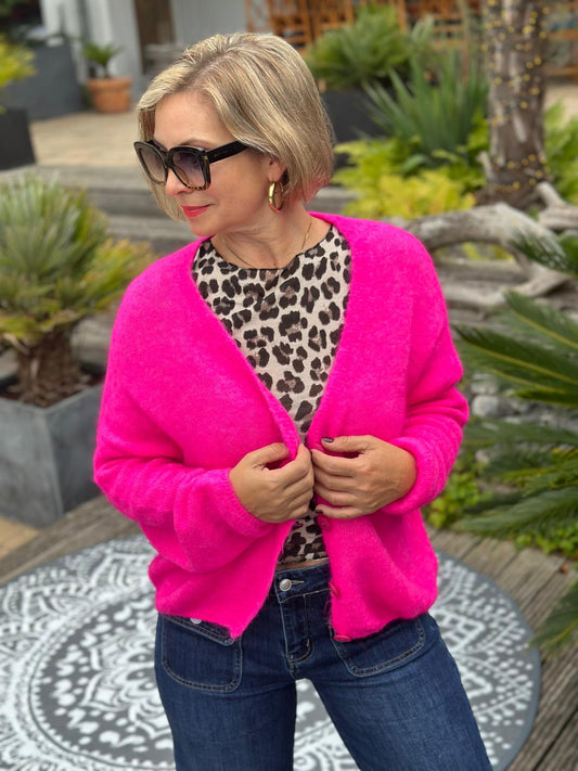 Feine Kuscheljacke in Pink