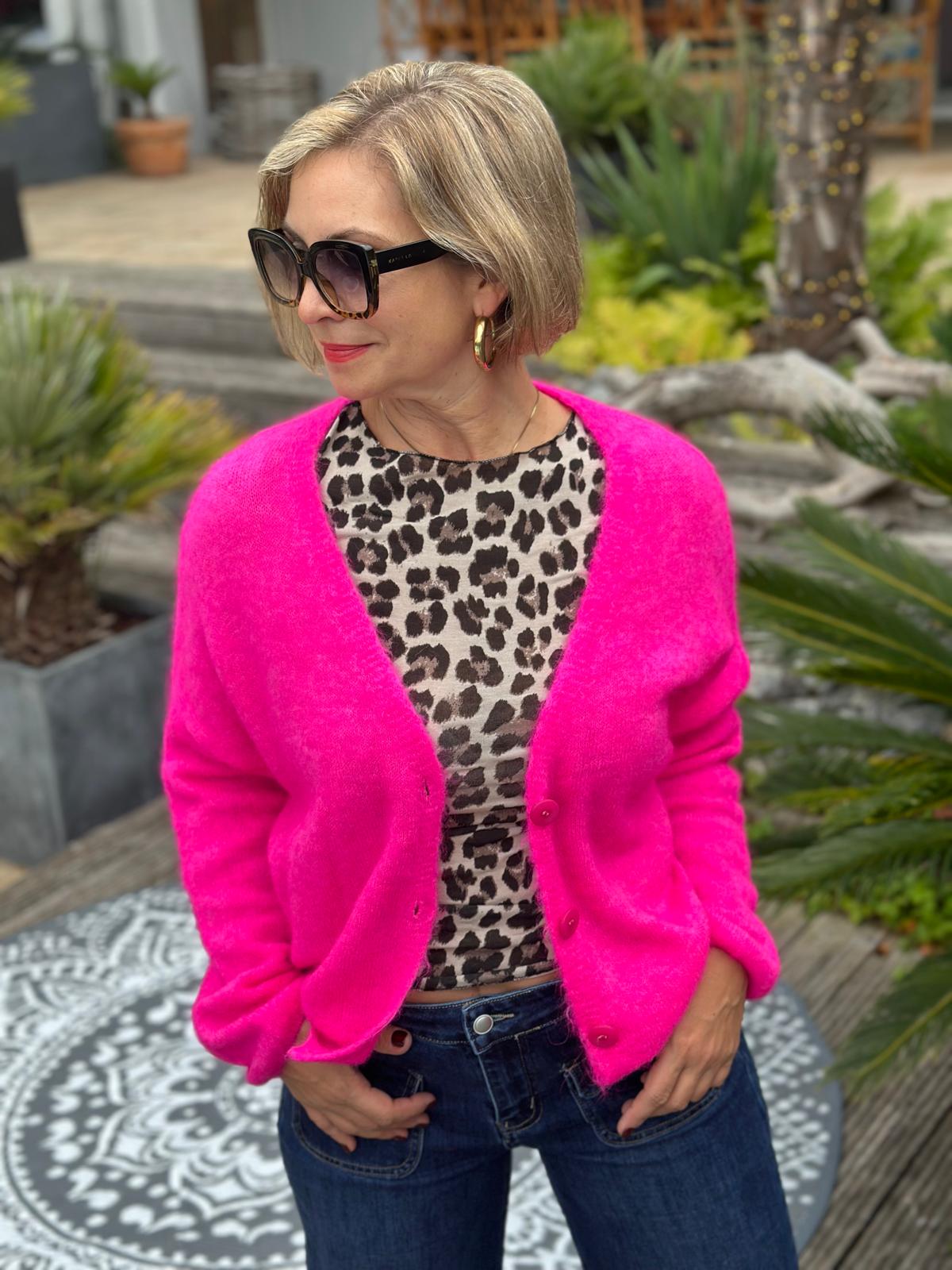 Feine Kuscheljacke in Pink