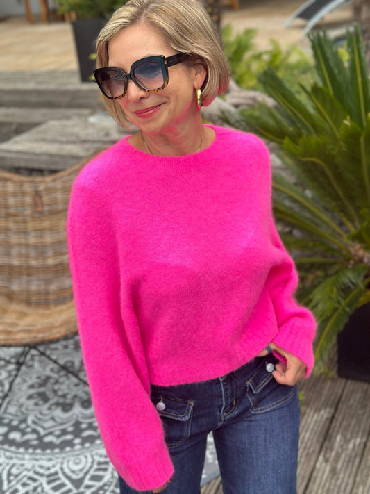 Hochwertiger Kuschelpullover "Lissy" in Pink