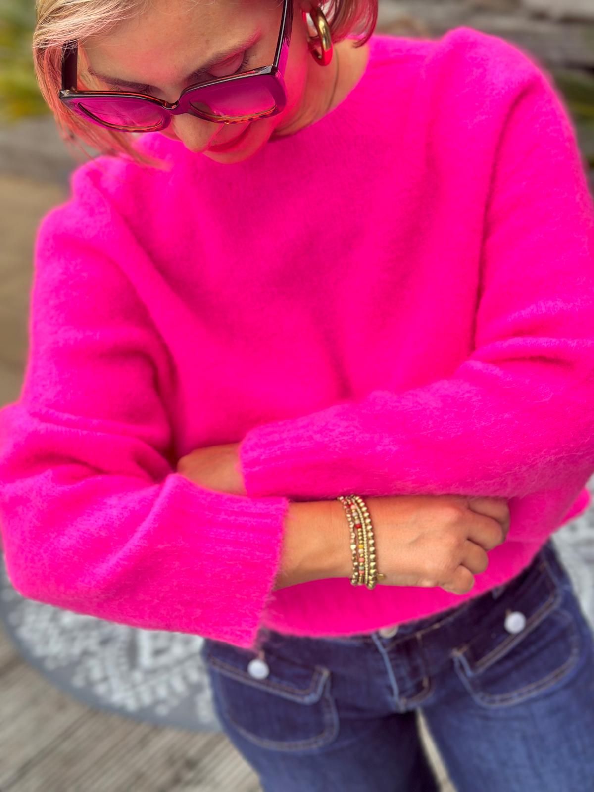 Hochwertiger Kuschelpullover "Lissy" in Pink