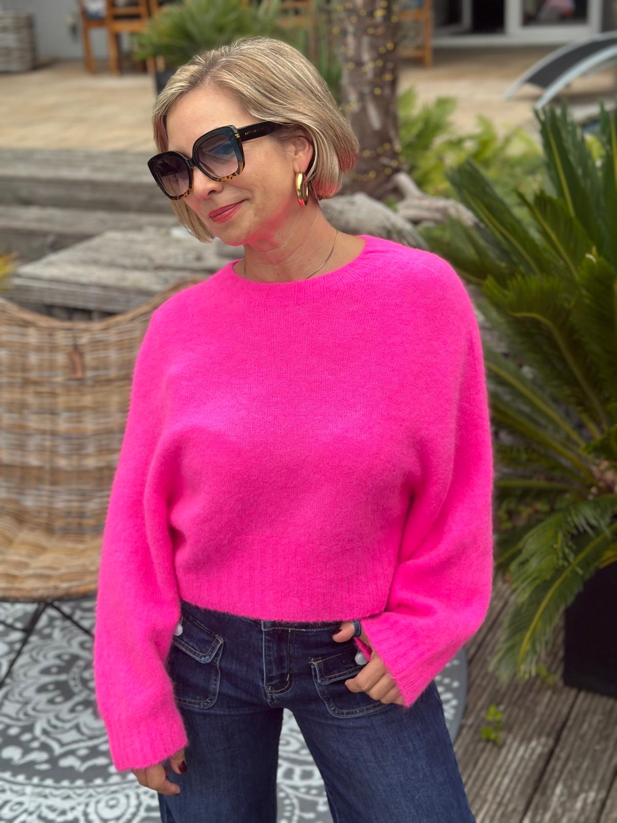 Hochwertiger Kuschelpullover "Lissy" in Pink