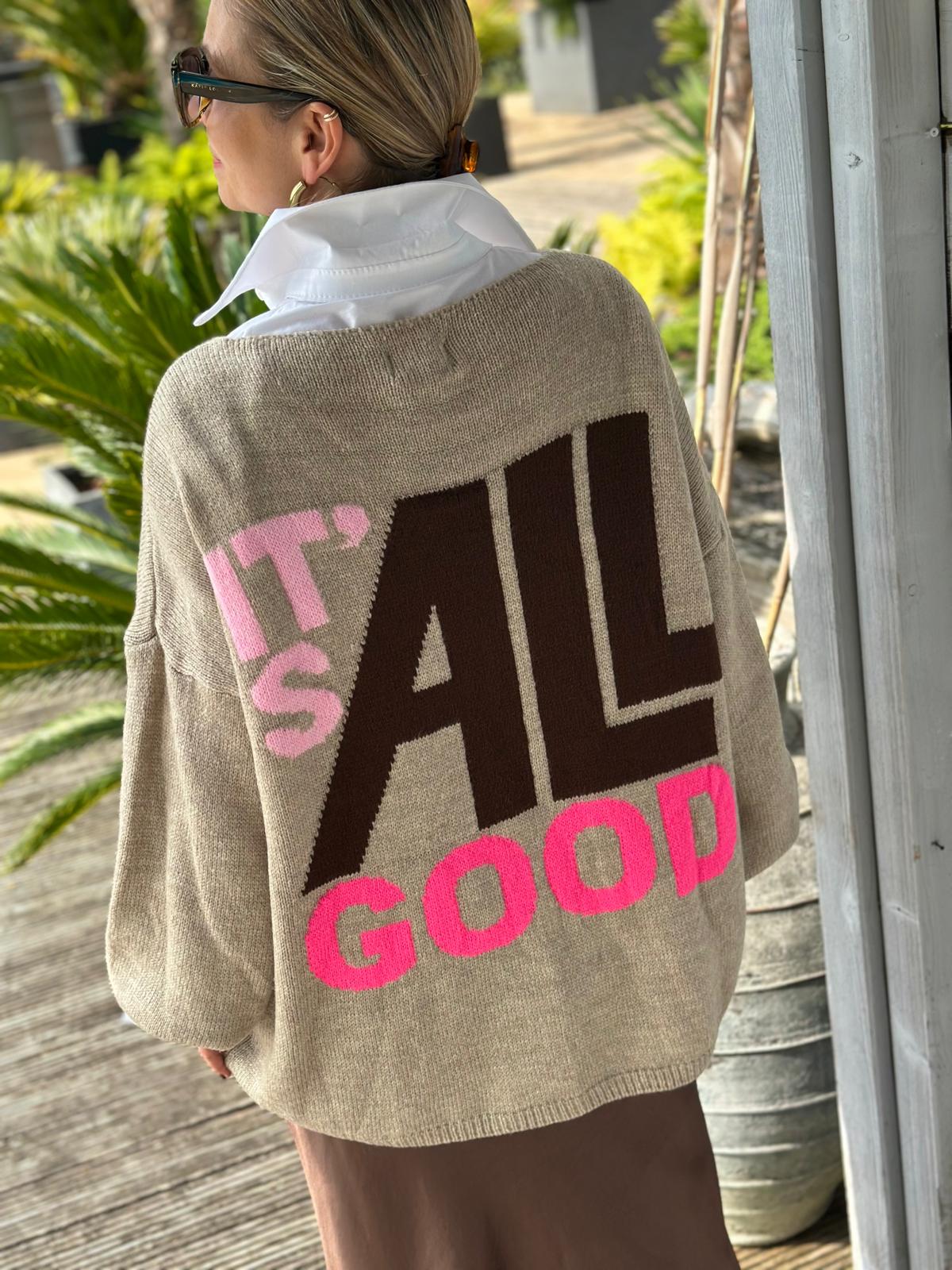 Weit geschnittener Lieblingspulli "IT´S ALL GOOD"