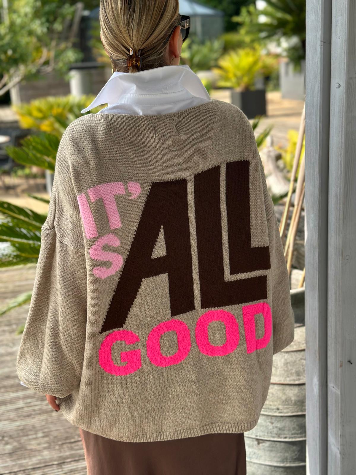 Weit geschnittener Lieblingspulli "IT´S ALL GOOD"