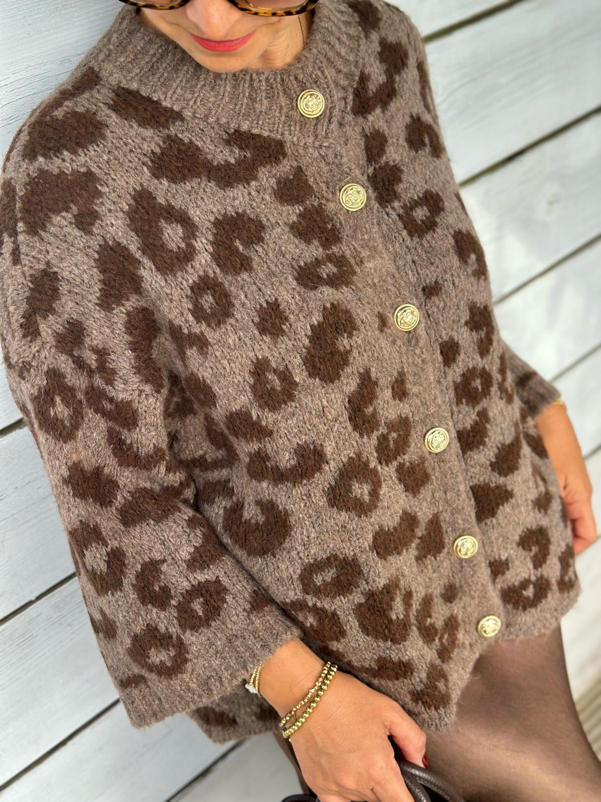 Zuckersüße LEO-Jacke in Dark-Taupé