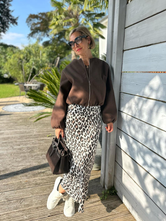 Glänzender Onesize SATIN Rock in LIGHT LEO