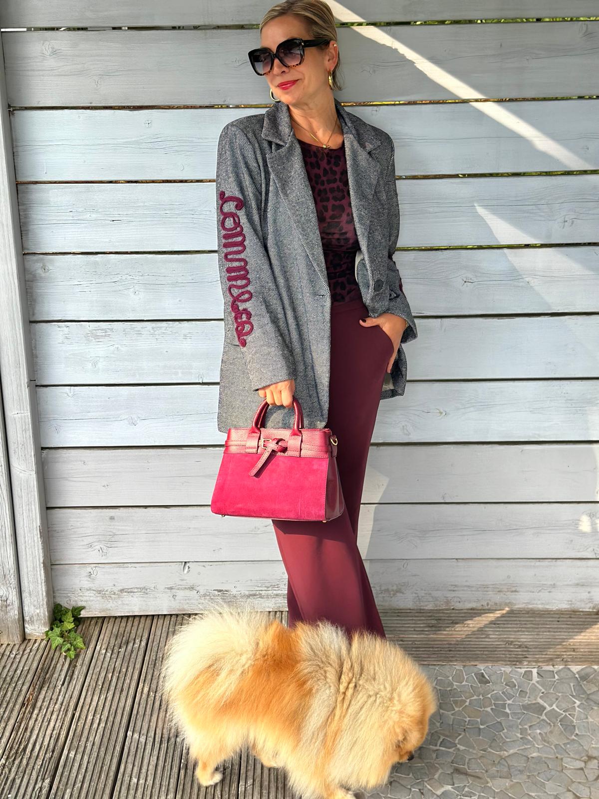 Stylische Onesize Blazer "COMME CI, COMME CA" in Steingrau