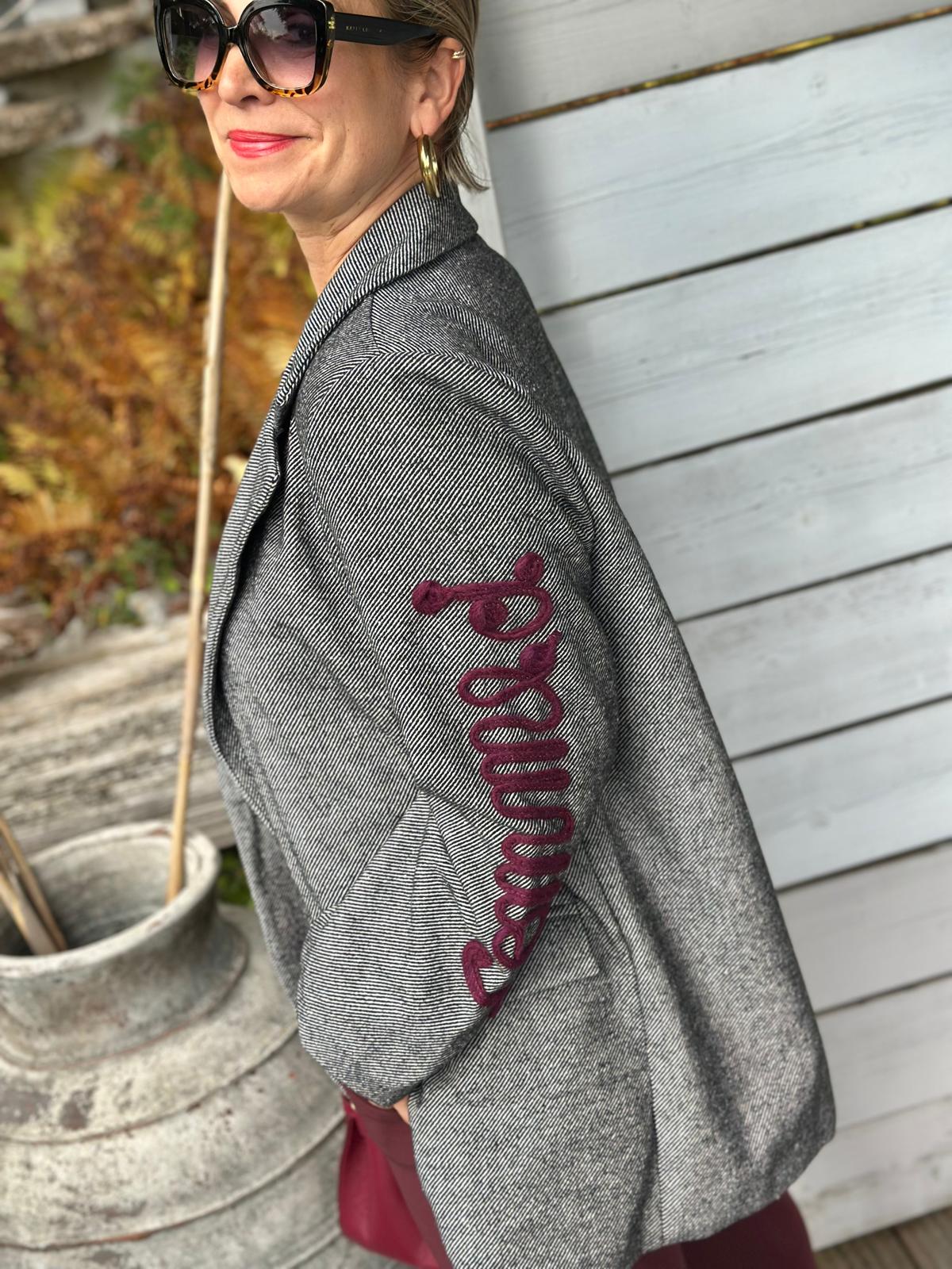 Stylische Onesize Blazer "COMME CI, COMME CA" in Steingrau