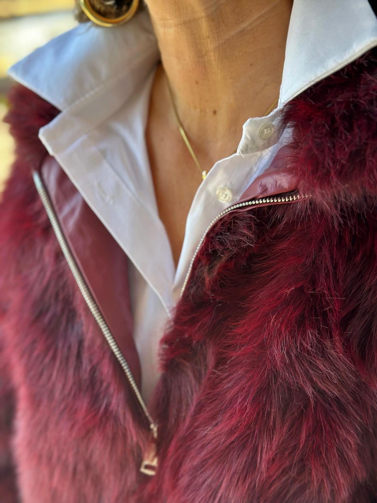 Super-Kuschel Jacke in Bordeaux