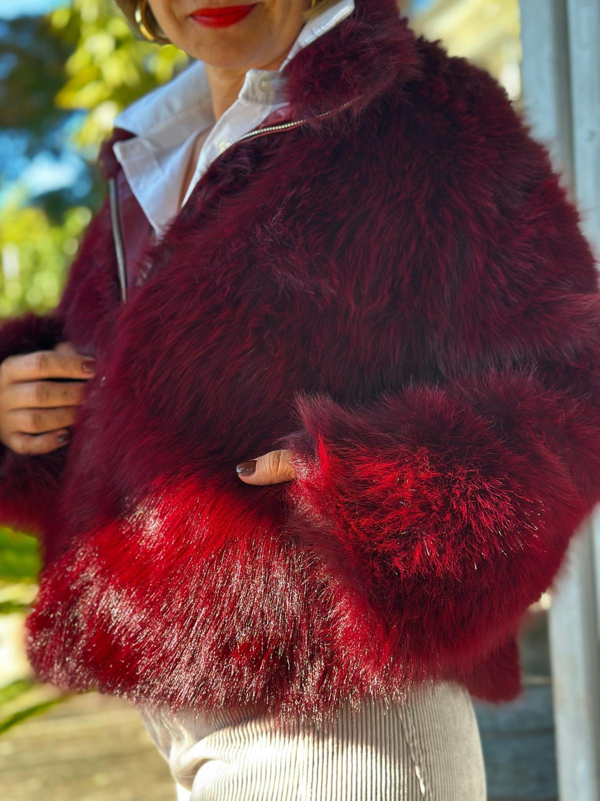 Super-Kuschel Jacke in Bordeaux