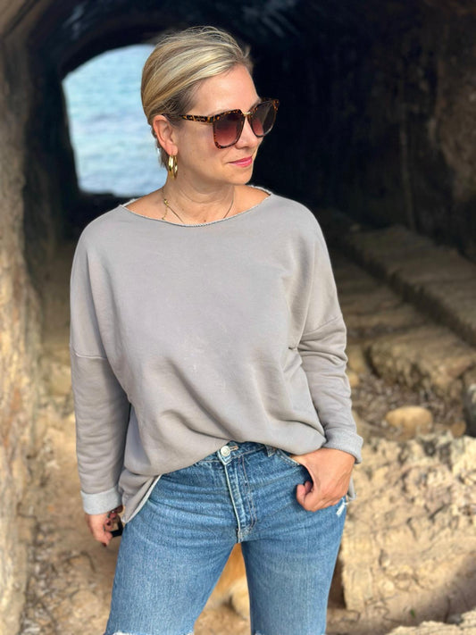 Süßes Herbst Sweatshirt in Taupé