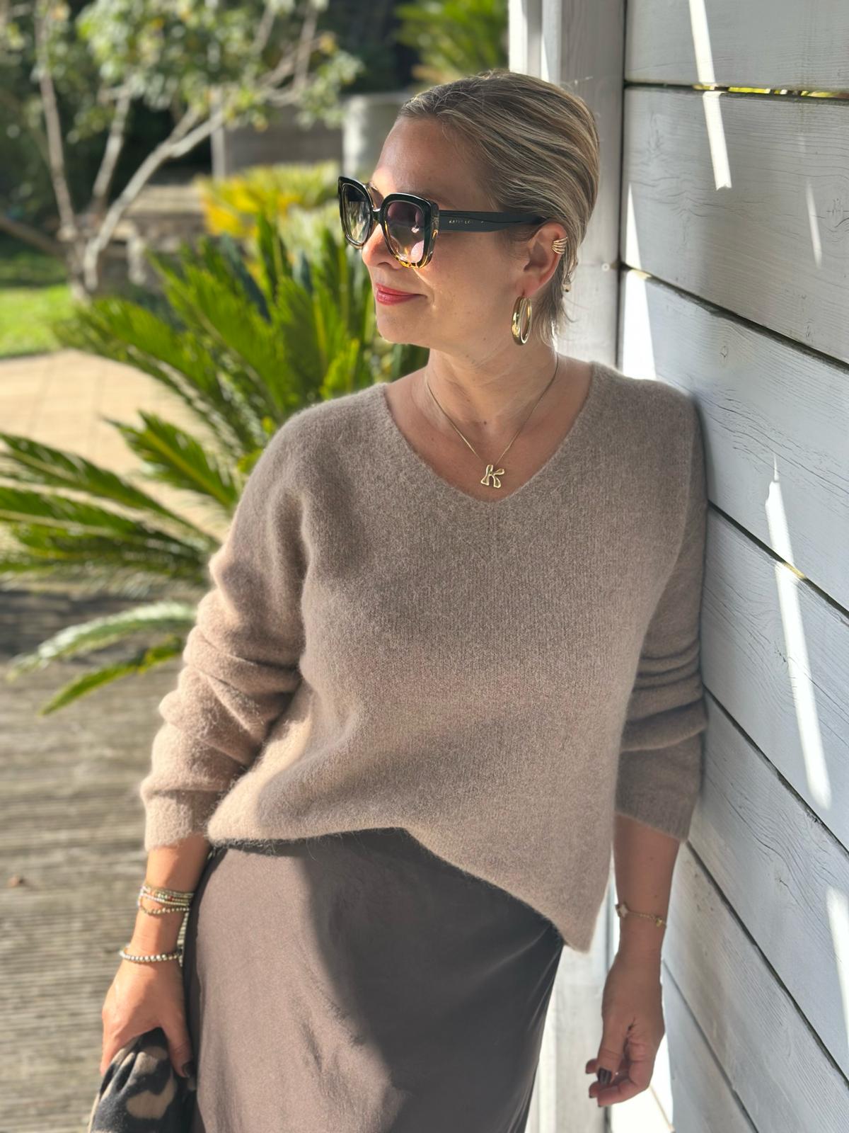 Feiner Kuschelpullover "LARA" in Camel
