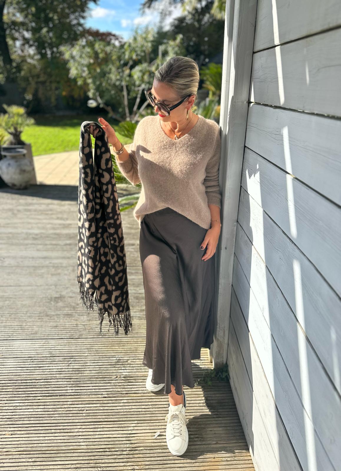 Feiner Kuschelpullover "LARA" in Camel