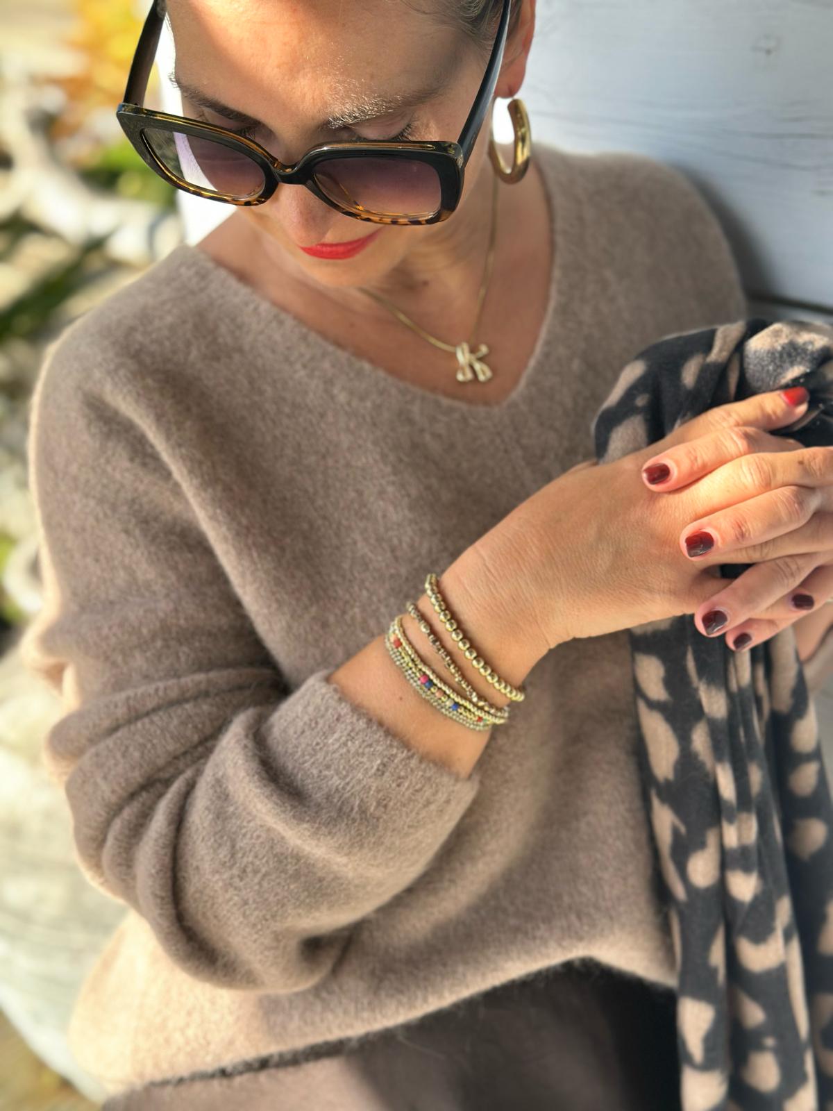 Feiner Kuschelpullover "LARA" in Camel