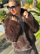 Super-Kuschel Jacke in Chocolate