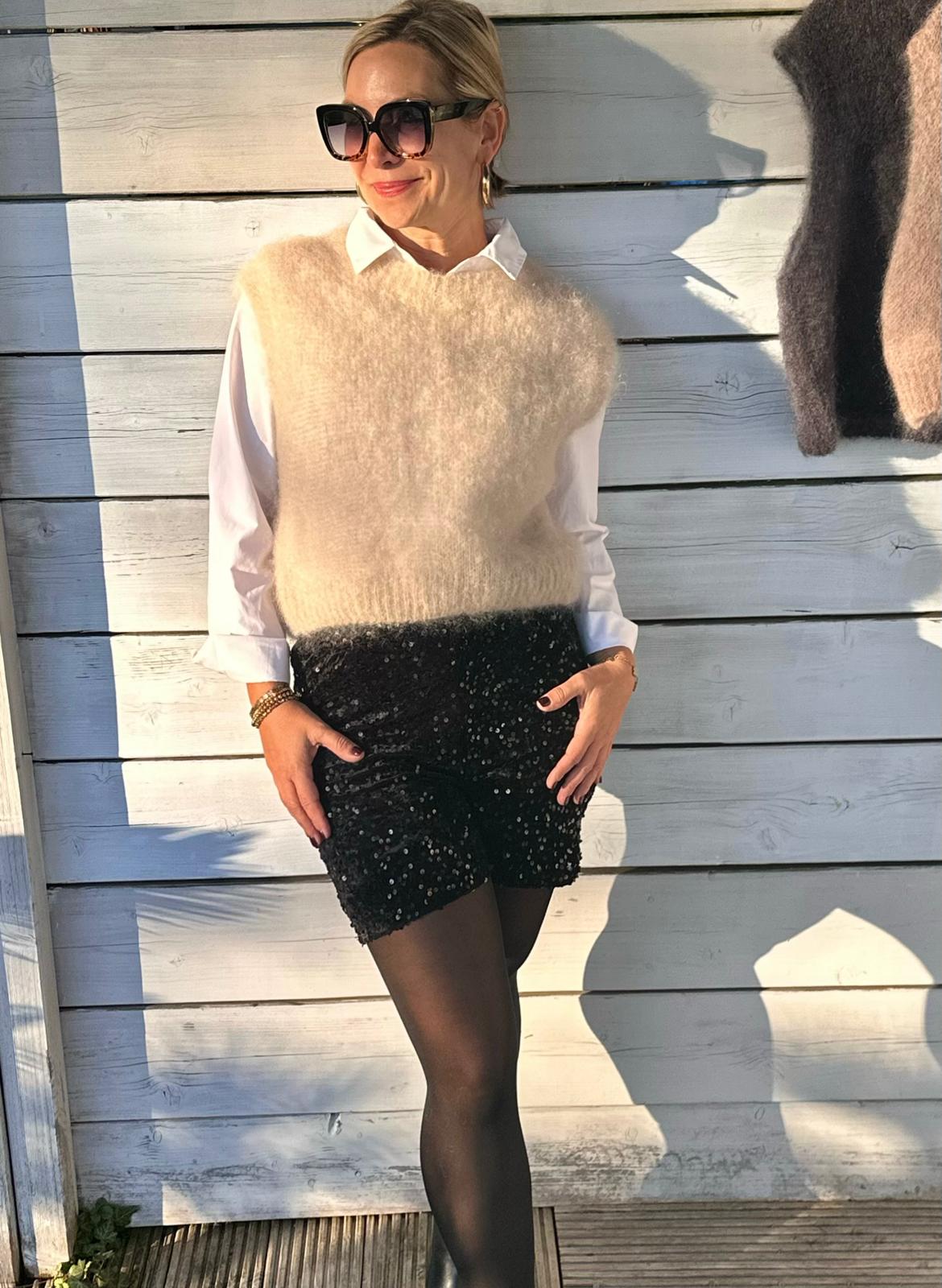 Schicker Mohair Pullunder in Cremé