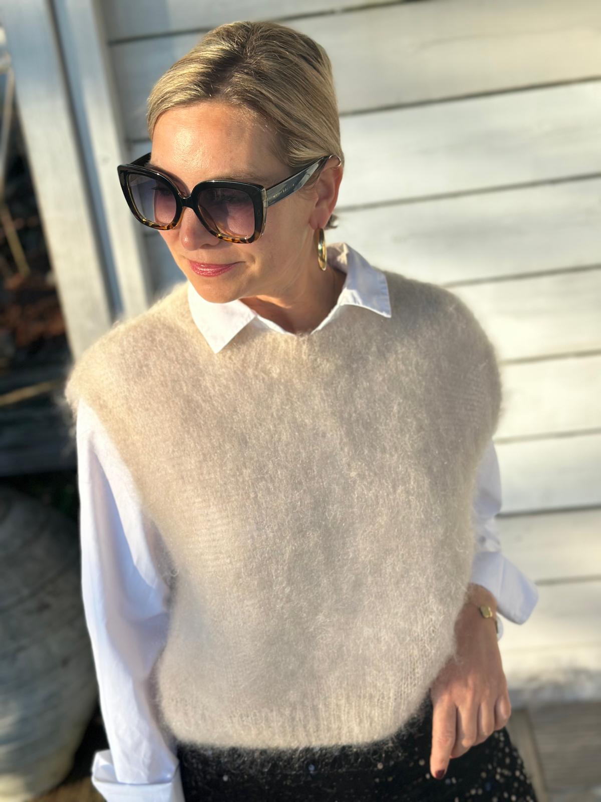 Schicker Mohair Pullunder in Cremé