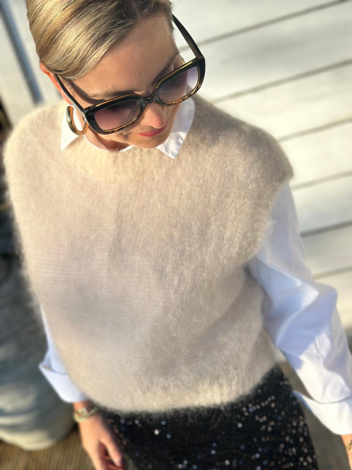 Schicker Mohair Pullunder in Cremé