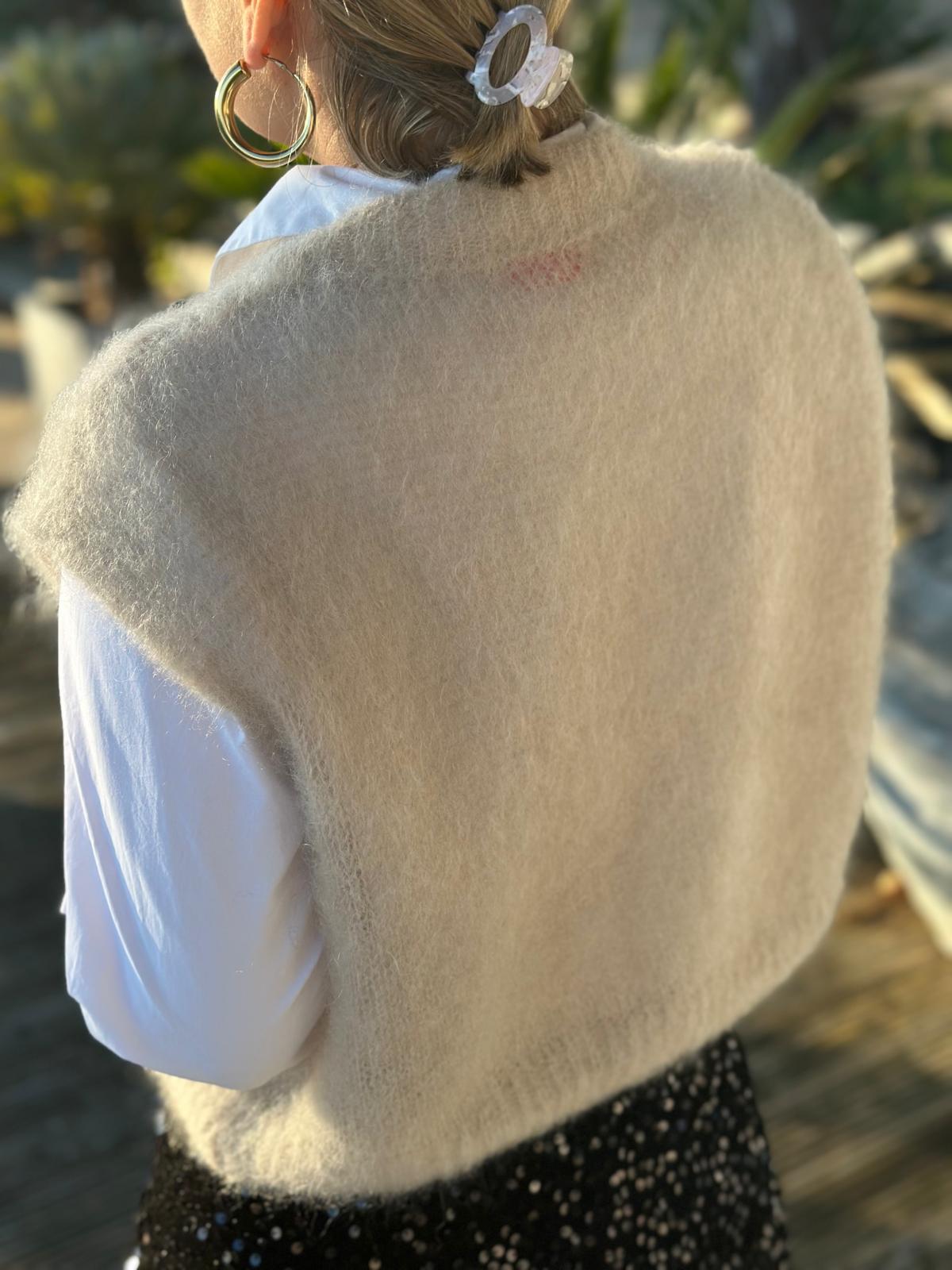 Schicker Mohair Pullunder in Cremé