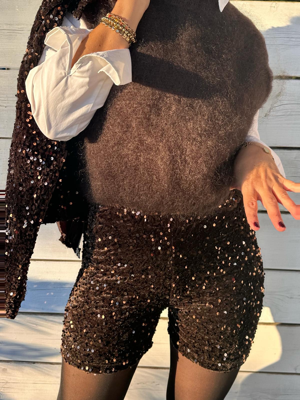 Schicker Mohair Pullunder in Chocolate