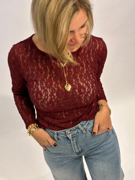 Süßes Classy Oberteil in Bordeaux