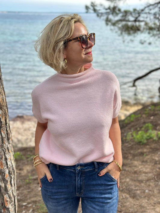 Kuscheliger Turtleneck Pulluver in CANDY-ROSA