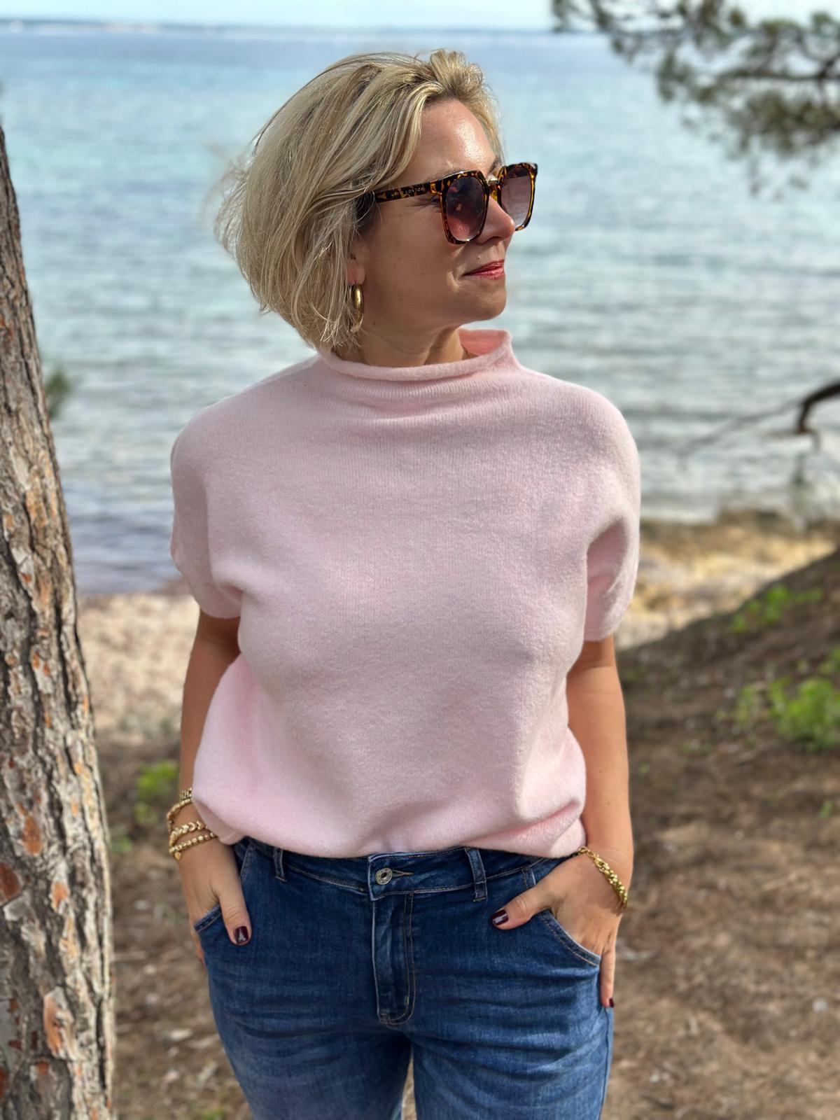 Kuscheliger Turtleneck Pulluver in CANDY-ROSA