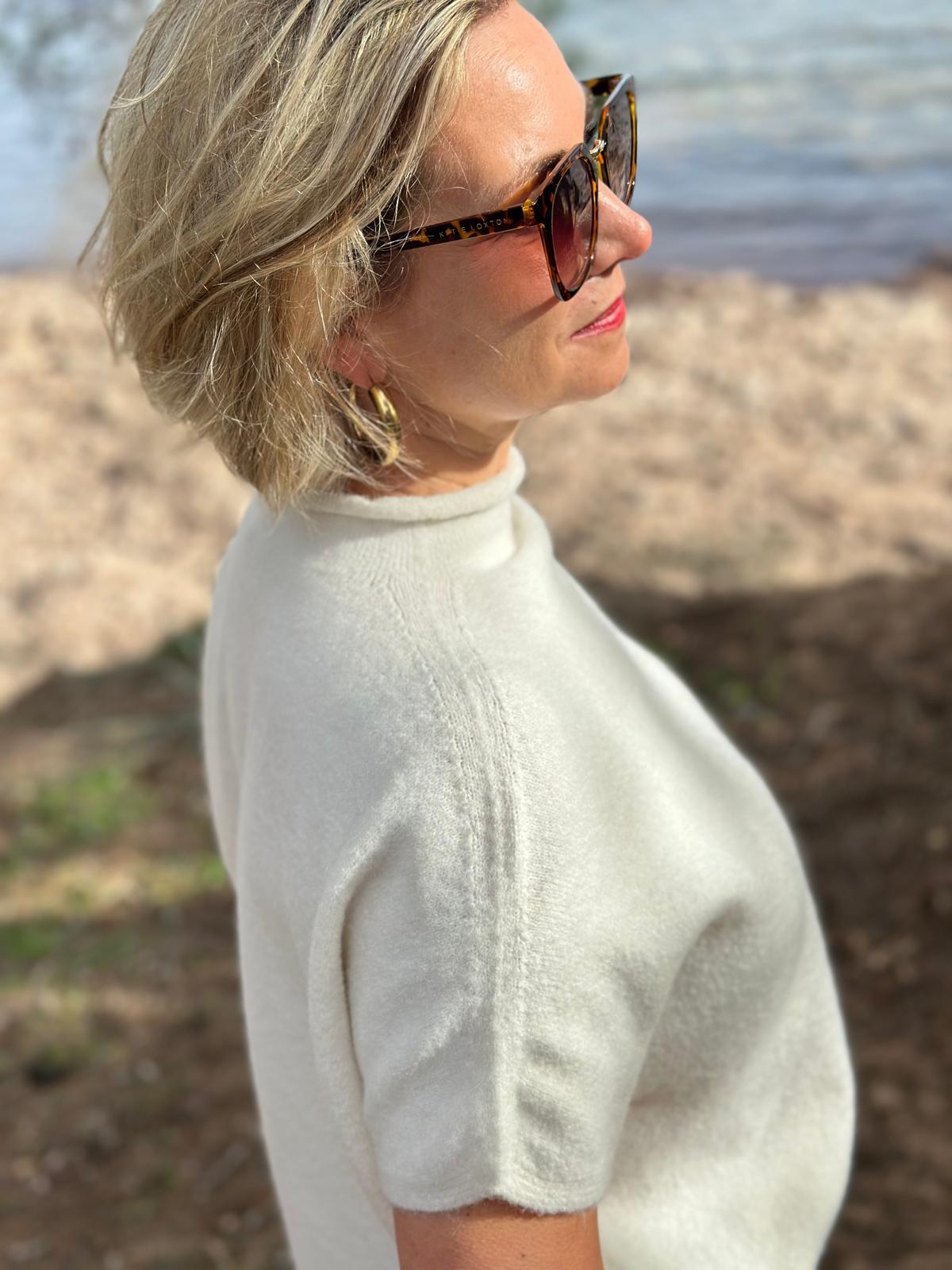 Kuscheliger Turtleneck Pulluver in CREMÈ-WEISS