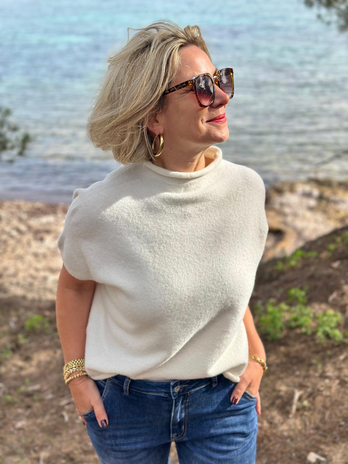 Kuscheliger Turtleneck Pulluver in CREMÈ-WEISS